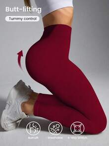 Women Athletic Bikinis - Burgundy - View 2