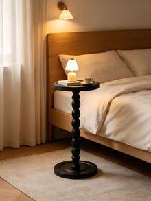 1pc Round Side Table, Small Side Table, Small Table Storage Rack Corner Table, Small Space Beverage Table, Home Decor Shelf, Suitable For Living Room, Bedroom, Corners, And Office. - Multicolor - View 1