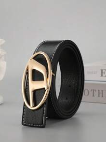 High Quality American Retro Silver Buckle Letter Belt Men Versatile Decorative Jeans Belt - Multicolor - View 4