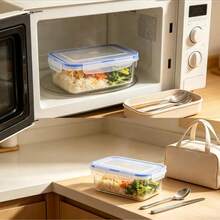 Set Of 3 Airtight, Spill-Proof Food Containers - Rectangular - View 5