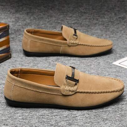 Mocasines de talla grande para hombre, zapatillas cómodas de estilo nuevo para todas las estaciones, diseño de nicho de moda estilo británico, zapatos casuales de negocios para caminar, zapatos de vestir retro con punta redonda y suela gruesa para hombre, zapatos casuales duraderos