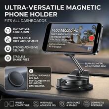2026 New 2-In-1 Vacuum Suction Cup Magnetic Car Phone Holder, Direct Adsorption To Dashboard Leather, Key Lock Suction Cup Base - Epoxy Magnetic Holder - View 2