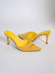 Women's Pointed Toe High Heel Sandals, Fashionable Versatile Exquisite Vacation - Yellow - View 5