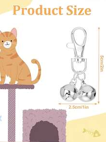 10‑Pack Pet Bells For Collar, Loud Clear Sound Dog Cat Collar Bells With Lobster Clasp, Removable Metal Pet Tracking Bells, Anti‑Lost Pet Charm Bells For Dogs Cats - Multicolor - View 3