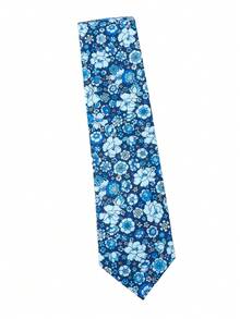 ZONFAZ 1pc Men Fashion Ditsy Floral Printed Tie, 2.4-2.6 Inch Width, Soft Skin-Friendly Material, Suitable For Weddings, Parties, Dates And Other Occasions Men Necktie - Multicolor - View 8