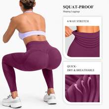 3D Body Sculpt 2.0 Compression Leggings, No Front Seam, Smooth Front - 2.0 Compression Wine Red - View 6