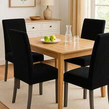 POLIGONO Kitchen Chair Covers - Black - View 4