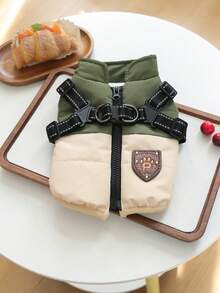 1PC Pet Clothes 2026 New Arrival Small Dog Puppy Cat Cute Pet Style Windproof Warm Colorblock Cool Claw Vest - Card Green - Multicolor - View 3