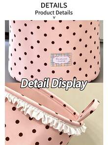 6pcs/1pc Keranjang Cucian Lipat Motif Polkadot, Tempat Penyimpanan Kain Lembut, Pola Polkadot, Aneka Warna, Sepanjang Musim, Gaya Rumah Minimalis, Cocok Untuk Dewasa, Kamar Mandi, Kamar Tidur, Ruang Cuci, Penyimpanan Rumah - MultiWarna - View 9