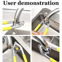 Multifunctional Open End Wrench, Stainless Steel Tool, Used For Removing Faucet Aerators, Loosening Kitchen Sink Outlet Strainers, And Daily Maintenance And Repair - A - View 4