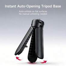 One-Touch Auto-Opening Mini Tripod Grip, 2-In-1 Handheld & Tabletop Camera Stand With 1/4"-20 Screw, Compact Lightweight Non-Slip Support For Pocket Gimbal, Action Camera, Vlogging & Travel - View 5