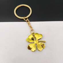 10pcs/20PCFour Leaf Clover Keychain, Good Luck Charm, Gold & Silver Tone Metal Pendant For Women, Bag, Purse, Backpack, Car Keys, Lucky Gift Accessory - Multicolor - View 9