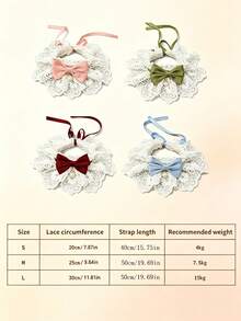 1pc Detachable Floral Bow Pet Collar With Bell, Cute Bow Accessory, Suitable For Indoor Cats, Kittens, Small Dogs, Halloween Christmas Party Costume, Cute Pet Gift - Multicolor - View 5