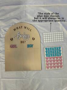 41pcs/Set - Baby Gender Reveal Board - Creative Gender Announcement Party Props, Blue & Pink Guessing Board, Ideal For Baby Shower And Gender Reveal Surprise Party - Multicolor - View 10