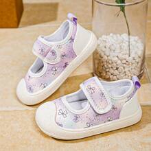 Girls Toddler Walking Shoes, Shallow-Cut Hook And Loop Infant Athletic Shoes - Mauve Purple - View 8