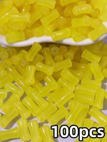 100pcs 6x12mm Bamboo Joint Shaped Glass Loose Beads - DIY Handmade Hair Sticks, Bracelets, Necklaces Accessories, Vintage Jewelry Craft Materials - Multicolor - View 21