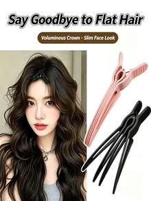 Jepitan Rambut 3/1 buah, Jepitan Rambut Akar Rambut Tinggi, Jepitan Penentu Posisi, Jepitan Paruh Bebek Mudah Digunakan dan Praktis untuk Dibawa - MultiWarna - View 1