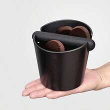 1pc ABS Coffee Knock Box Mini Powder Bucket Accessory Coffee Knock Box Anti-Slip Matte Shock-Absorbing Durable Utensil Coffee Knock Box Powder Residue Box Large Capacity Slot Anti-Slip Coffee Machine Dedicated Storage - Multicolor - View 7