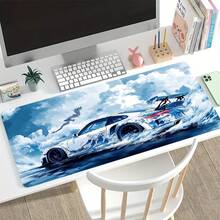 1 Large Esports Gaming Mouse Pad – Featuring A Blue-And-White Wave, Racing, And Dragon-In-The-Clouds Design; Large Desk Mat With Non-Slip, Washable Rubber Base; Stain-Resistant Gaming Mouse Pad And Desk Accessory. - Mouse Pad - View 1