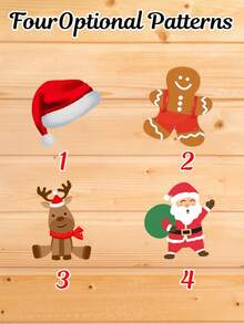 1/3/5pcs Customized Christmas Name Stickers, Featuring Santa Claus, Reindeer And Gingerbread Man Patterns, Personalized Name Labels, Suitable For Wine Glasses, Mugs And Gift Box Decoration, Perfect For Christmas Party Decor - Multicolor(Christmas Edition) - View 4