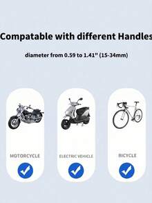 TOSUOD Bicycle Phone Holder [1s Auto Lock] Motorcycle Phone Holder, [10s Quick Install] Handlebar Phone Holder, Suitable For All Phones - Multicolor - View 7