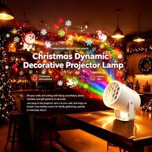 جهاز عرض LED متعدد الوظائف يعمل بالطاقة USB لعيد الميلاد، ضوء عرض LED لعيد الميلاد، ذراع قابلة للتعديل، مع 16 نمط عيد الميلاد - تصميم دوار ديناميكي، مناسب لديكور عيد الميلاد الداخلي والخارجي، الحفلات، هدية عيد الميلاد - تصميم عيد الميلاد - مشاهدة 2