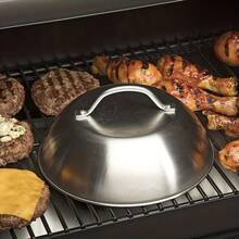 1/2/3pcs BBQ Set, Wooden Handle Burger Press Set, Cheese Melting Lid, Stainless Steel Burger Press And BBQ Tools & Accessories, Suitable For Camping Chefs - A - View 1
