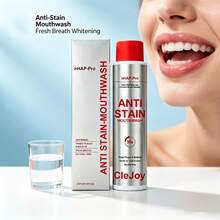 Enjuague bucal refrescante eliminador de manchas, sin alcohol, no irritante, refrescante, cómodo, portátil, fácil de guardar, para uso diario de toda la familia, limpieza bucal, aliento fresco, mejora las manchas bucales - Líquido - Ver 1