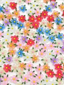30pcs Mixed Color Gardenia 5-Petal Nail Art Charms, Glow-In-The-Dark 3D Fresh Clear Resin Nail Rhinestones, Small Decorative Accessories For Phone Case, Hair Clip, Earrings - Multicolor - View 1