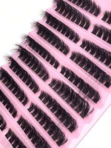 200pcs Individual False Eyelash Clusters 30D D Curl 8-16mm Lash Extension Kit DIY Natural Lightweight Fluffy False Eyelashes Suitable For Beginners Home Daily Makeup Wedding Party Travel Music Festival Gift Box Set - D - View 5