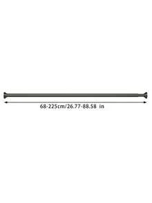 1pc Extra Long Stainless Steel Telescopic Shower Curtain Rod, Curtain Rod, Door Curtain, Wardrobe Rod, Shower Curtain Rod, Tension Rod, Clothes Drying Rod, Pull Curtain Rod, Window Curtain Rod, Wardrobe Hanging Rod, Extendable Rod, Laundry Drying Rod, Hanging Rod Bracket, Kitchen Utensil Storage Rod, Black Room Divider, Spring Curtain Rod, Spring Shower Curtain Rod, No Drilling Required, Adjustable Bathroom Divider Spring Rod - A - View 17