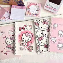 1/2/4pcs Cute Hello Kitty Spiral Notebook A7 Pink Cartoon Kitty Print Coil Diary, Portable Ruled Writing Journal, Adorable Stationery Notebook, Suitable For Girls Teenagers School Office Supplies - A - View 6