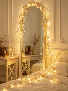 1pc Gold Leaf String Lights, LED Gold Leaf Vine Fairy Lights, Suitable For Home Decor, Bedroom Decor, Wedding Decor, Birthday Decor, Party Decor, Christmas Decor, Thanksgiving Decor, New Year Decor And Room Decor - Warm Light - View 9