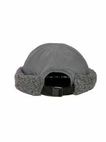 Unisex Winter Sailor Hat, Lamb Fleece Lined Rimless Knit Cap With Adjustable Strap, Warm Windproof Casual Skull Cap For Daily Outdoor Wear - Plush Landlord Hat - View 5