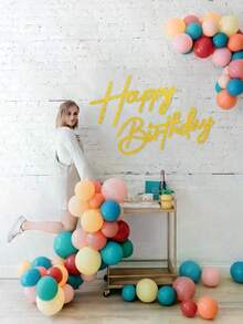 Happy Birthday Decoration, Felt Happy Birthday Letter Sign With Adhesive Backing, Suitable For Balloon Arch, Birthday Backdrop Wall Banner, Birthday Party Decoration, Balloon Arch Backdrop Decoration, Baby Shower And Birthday Party Photo Booth Backdrop, Arch Backdrop Cover, Birthday Banner, Happy Birthday Sign - Multiple Styles - View 6