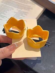 2pcs Women's Simulation Yellow Cute Small Crown Alligator Hair Clip Character Prop Accessory Princess Birthday Prince Crown Hair Clip Cosplay Character Prop Accessory Suitable For Daily Use Hair Accessory Hair Clip - Multicolor - View 5
