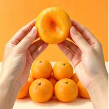 1pc Orange Squeeze Toy, Super Soft TPR Slow Rebound Stress Relief Toy, Back To School Season Pressure Release Toy, Soothe Mood, Relieve Daily Stress, Practical Hand Training Toy, Suitable For Daily Use - Orange - View 11
