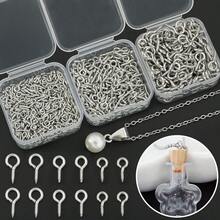 150/300pcs White K Multi-Size Screw Eye Pins, Mini Screw Eye Pins, Suitable For Christmas Tree And Home Decor, Cork Bottle Caps, Pendant Beads And Jewelry Making - Sheep Eye Nail - View 6