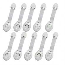 1/3/4/6/10pcs White Plastic Drawer Locks, Protective Cabinet Locks, Home Use - White - View 10