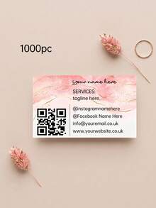 200/500/1000pcs Custom Text Business Card With QR Code,Customized Card For Small Business Owner,Entrepreneur,Beauty Salon,Studio,Company Office Supplies,Customizable Business Visiting Cards - Multicolor - View 17