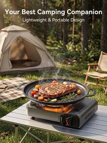 Multifunctional Thickened Non-Stick Griddle Pan With Oil Drainage Slot And Dual Handles, Easy To Clean, Suitable For Steak, Bacon, Pancakes, Vegetables, Meat, For Camping, Home Gatherings And Restaurant Use - Multicolor - View 10