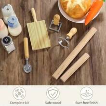 6pcs Pasta Making Tool Set, Homemade Ravioli Kitchen Supplies (Includes Product Video) - View 6