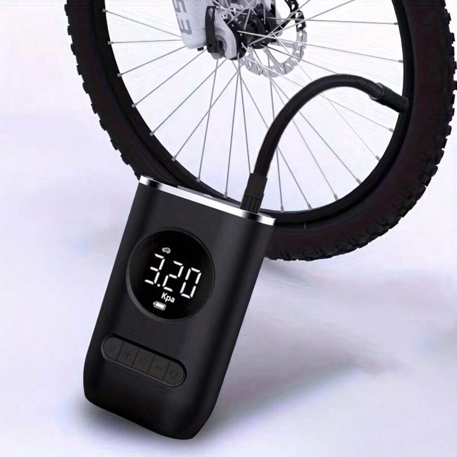 150PSI Cordless Tire Inflator Air Compressor, Portable Electric Air Pump With LED Light, USB Rechargeable, Suitable For Car, Bicycle, Sports Equipment - Wireless Handheld - Multicolor - View 1