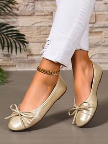 Women's Heart Sequin Mesh Pointed Toe Flat Mule Shoes, Elegant Slip-On Open Back Flat Sandals, Black Mule Shoes For Party And Daily Wear - Beige - View 6