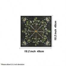 1pc Tarot Cloth Vintage Floral Oak Altar Cloth, Soft Square Divination Tablecloth For Tarot Card Reading, Witchcraft Home Decor Tapestry Tarot Cloth, Divination Oracle Card Reading Mat, Spiritual Witchcraft Home Decor - Multicolor - View 7