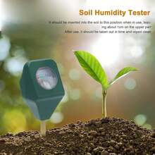 Soil Moisture Meter Tester, Suitable For Indoor/Outdoor Garden, Farm, Lawn, Potted Plants, Succulents, Soil Measurement Instrument With Easy-To-Read Pointer Dial (5.6 Inch) K8BQ - Green - View 3