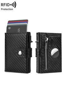 MIYIN Slim Trifold Business Men Wallet, Built‑In AirTag Slot, Multi‑Card Slots And Clear ID Window, Large‑Capacity Portable Card Holder For Cards And Cash - Multicolor - View 1