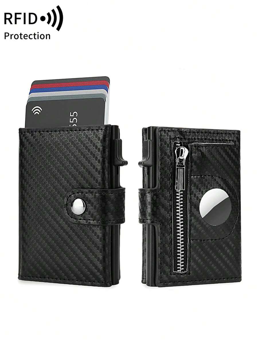 MIYIN Slim Trifold Business Men Wallet, Built‑In AirTag Slot, Multi‑Card Slots And Clear ID Window, Large‑Capacity Portable Card Holder For Cards And Cash - Multicolor - View 1