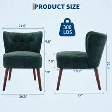 Living Room Chairs - Green - View 2