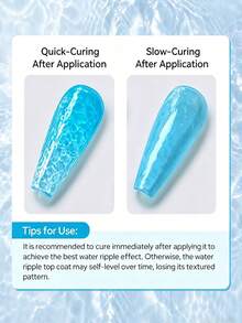 BORN PRETTY 10ml Water Ripple No‑Wipe Top Coat, Auto‑Form Water Ripple Effect UV LED Nail Gel, Compatible With Chrome Powder For DIY Salon Nail Art Manicure - Water Ripple Top Coat - View 6